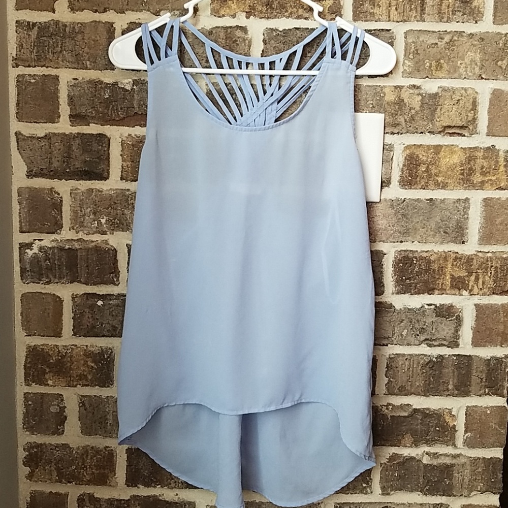 ❤Mine Pretty Blue Braided Tank